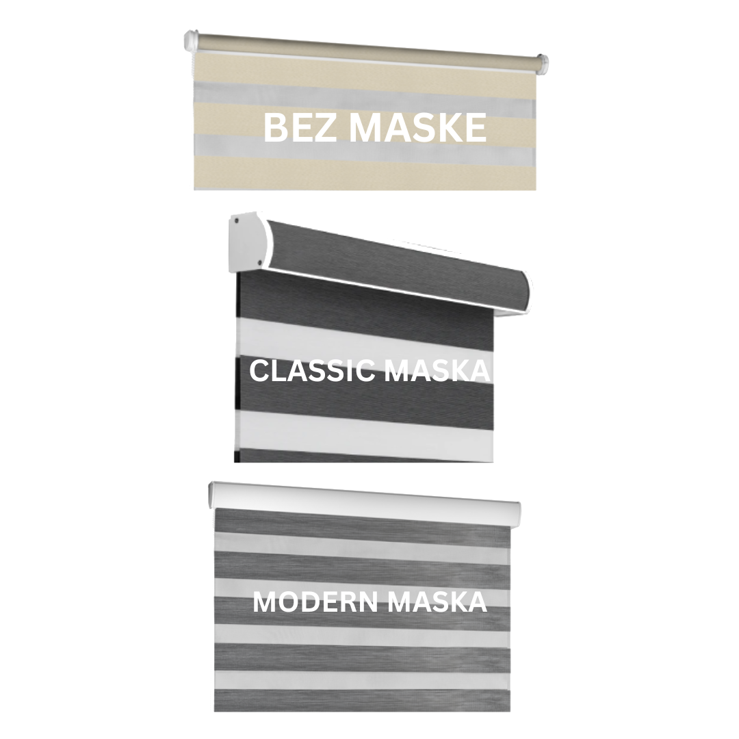 Zebra zavese tipovi maske