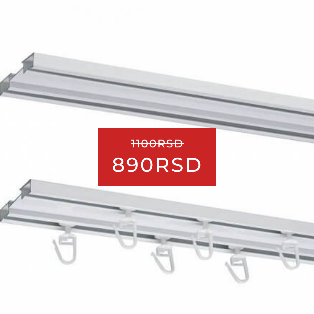 Dvokanalna aluminijumska garnisna